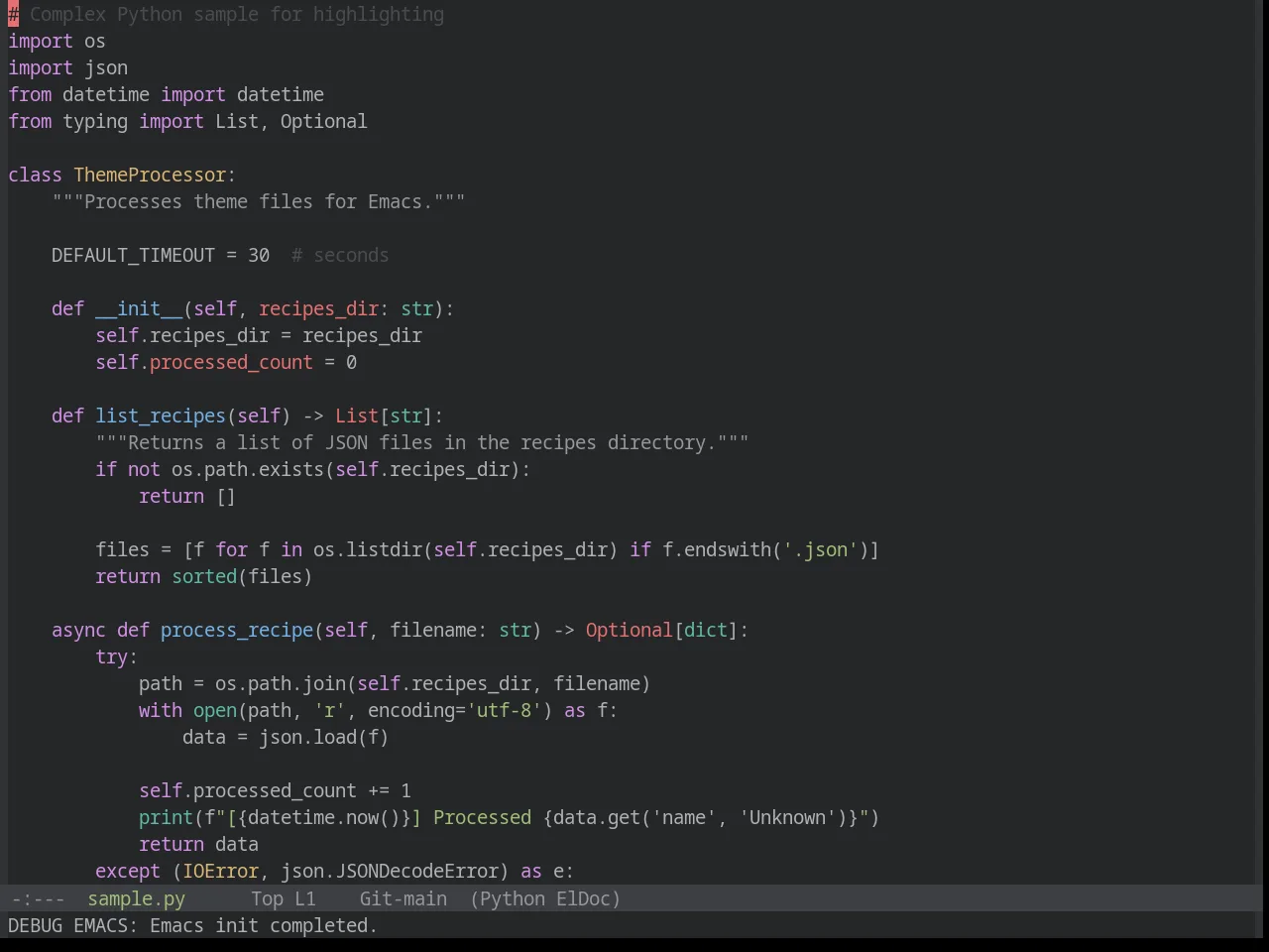 Base16 Edge Dark Theme in python-mode