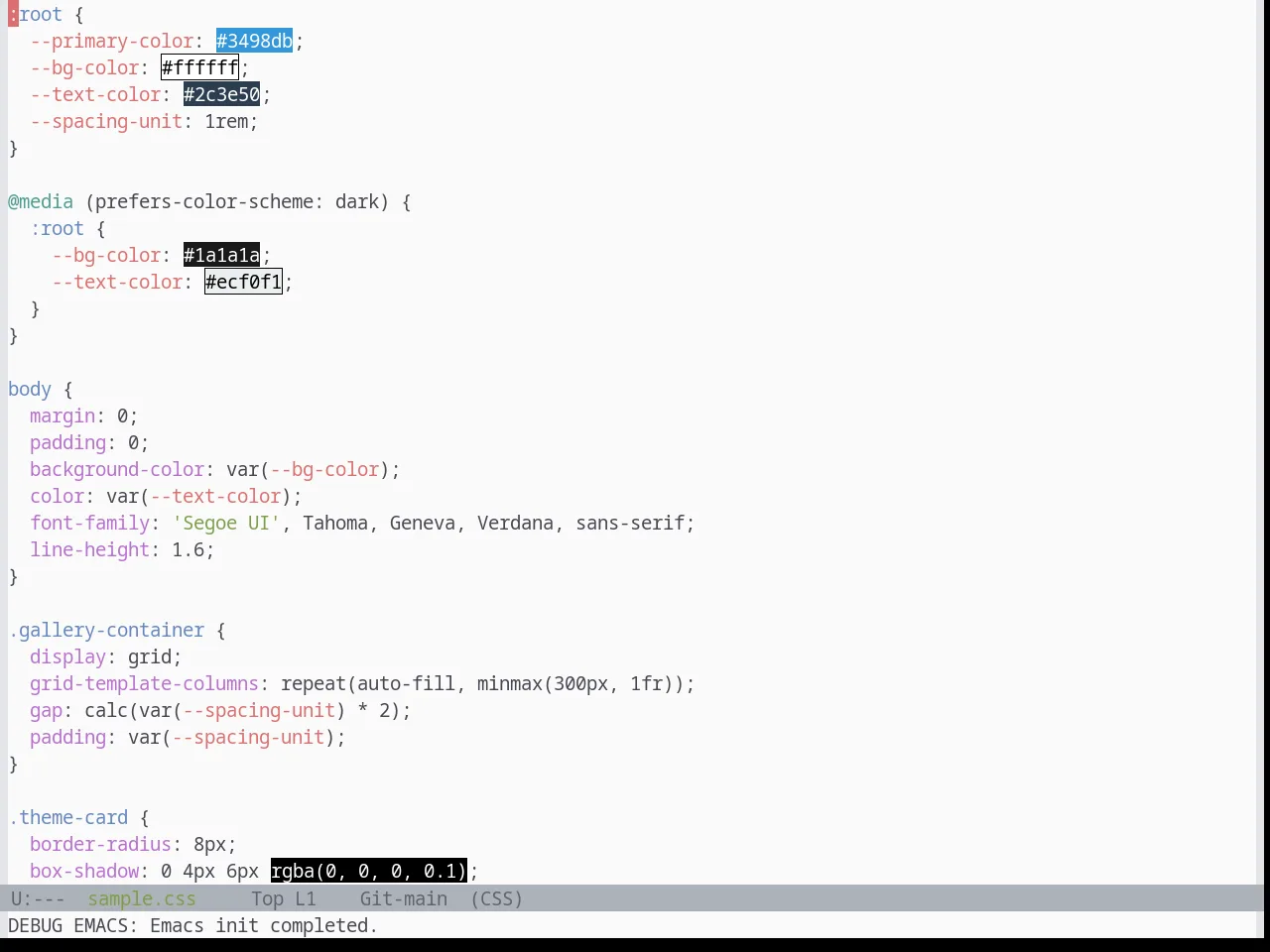 Base16 Edge Light Theme in css-mode