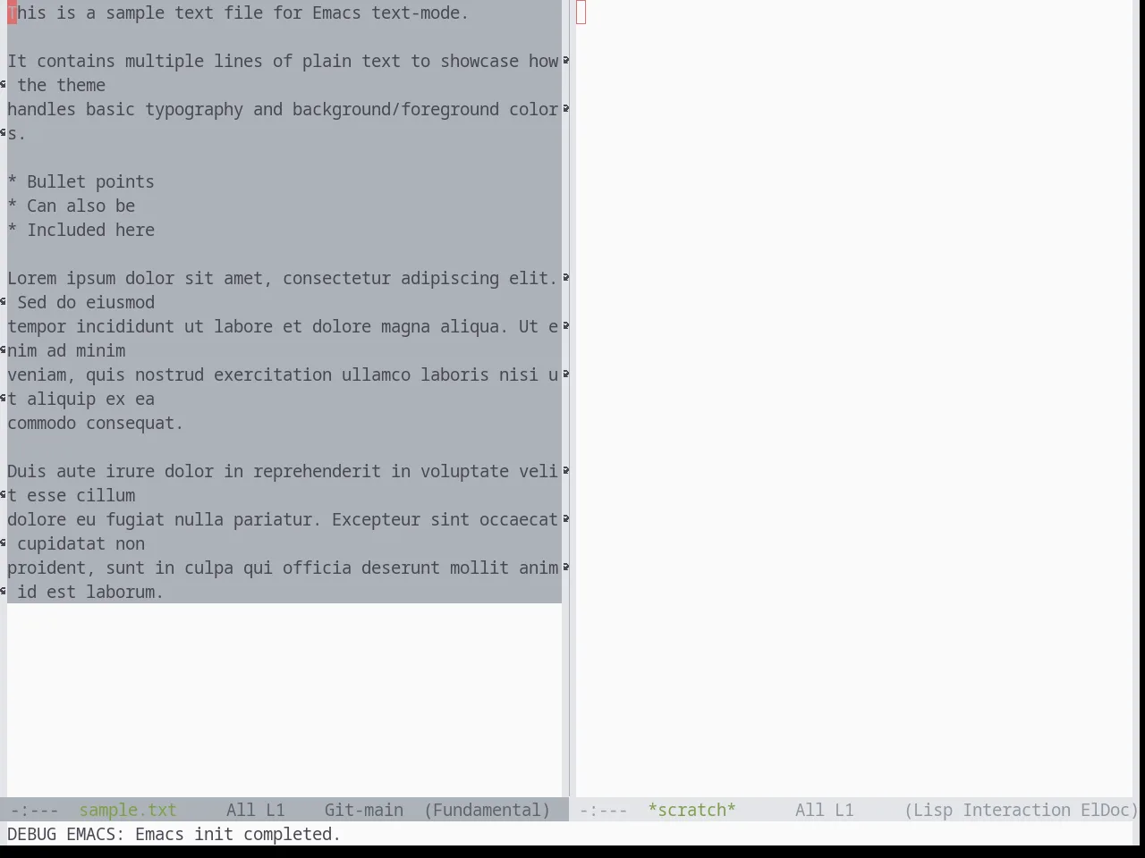 Base16 Edge Light Theme in fundamental-mode
