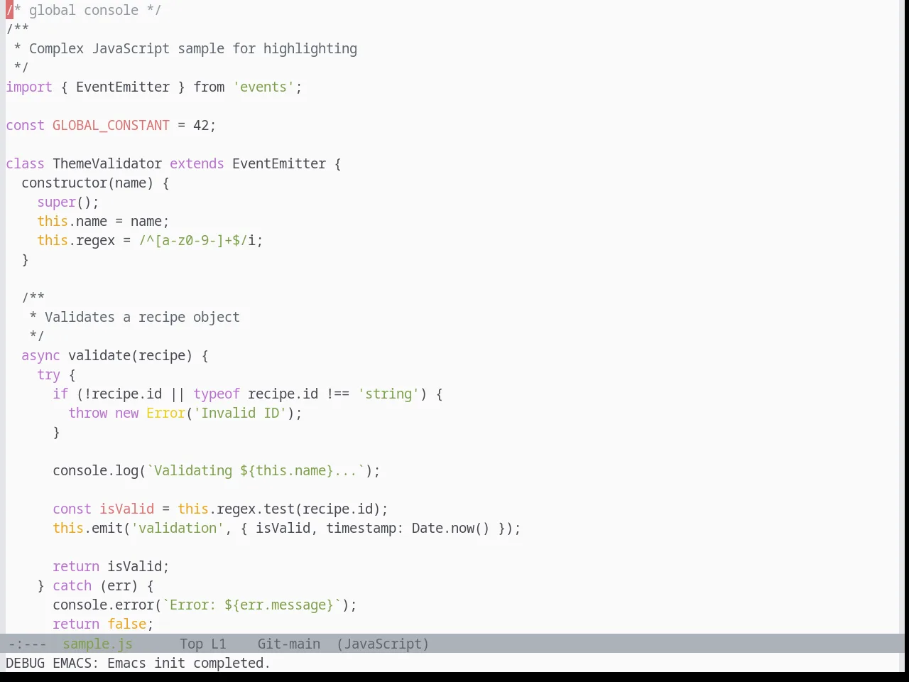 Base16 Edge Light Theme in javascript-mode