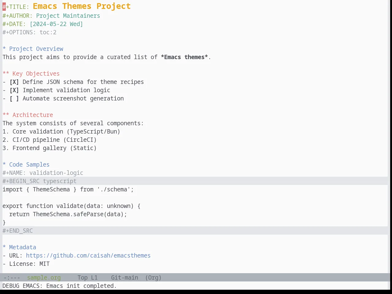 Base16 Edge Light Theme in org-mode