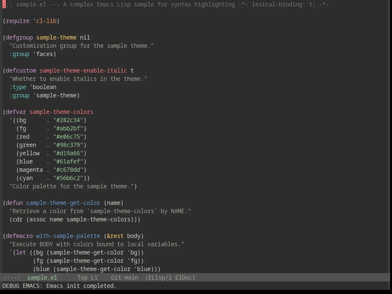 Base16 Eighties Theme in emacs-lisp-mode