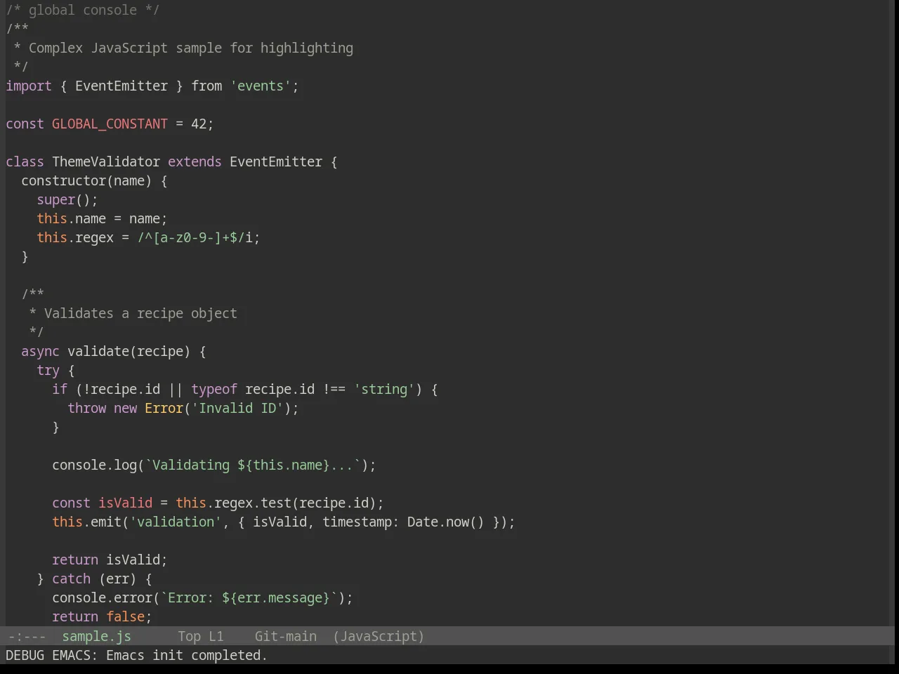 Base16 Eighties Theme in javascript-mode