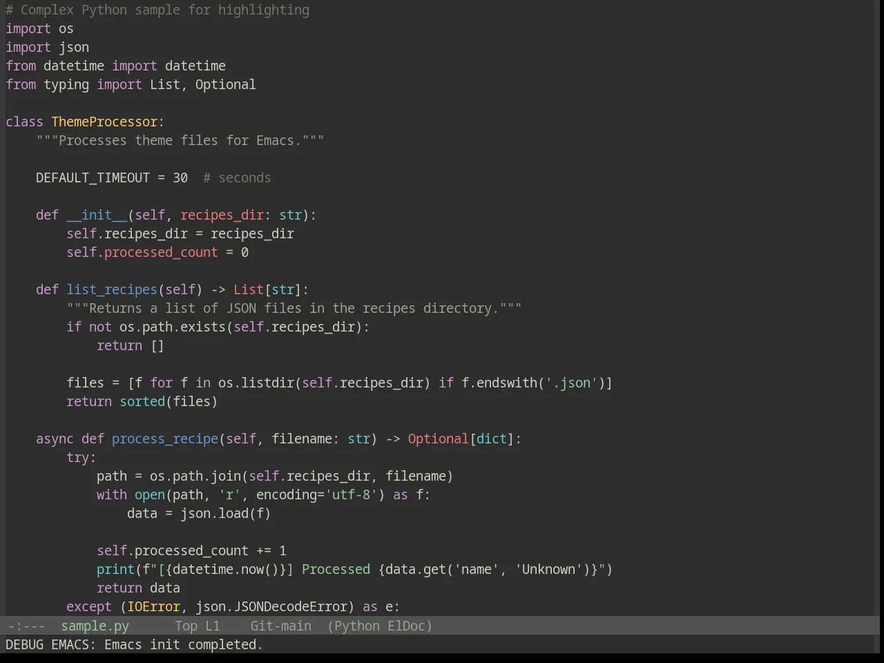 Base16 Eighties Theme in python-mode