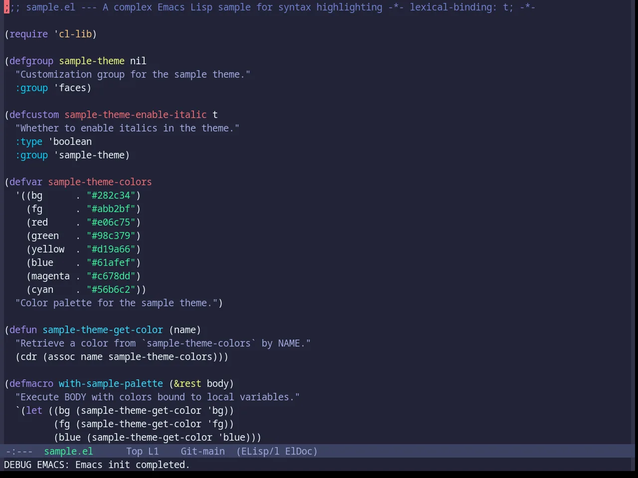 Base16 Eldritch Theme in emacs-lisp-mode