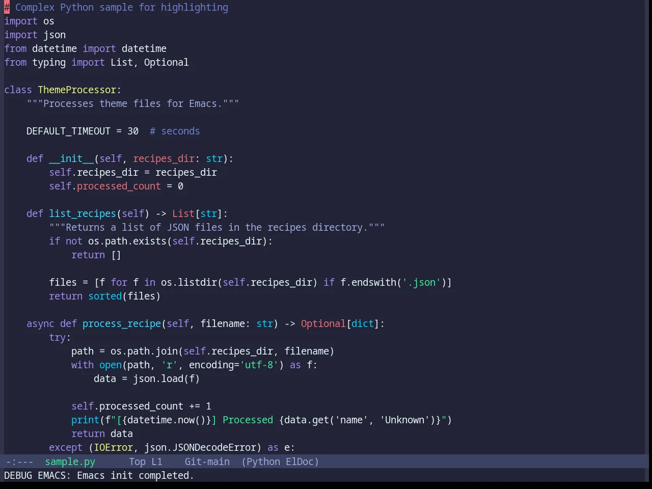Base16 Eldritch Theme in python-mode