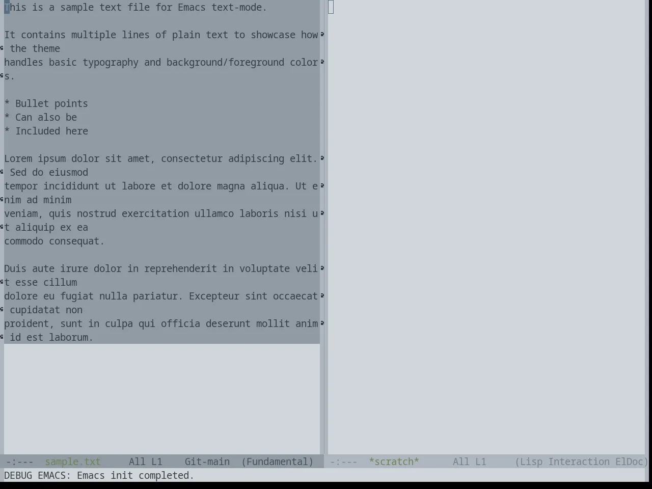 Base16 Embers Light Theme in fundamental-mode