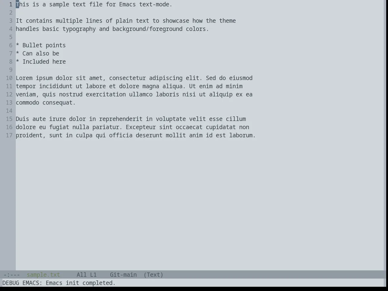 Base16 Embers Light Theme in text-mode