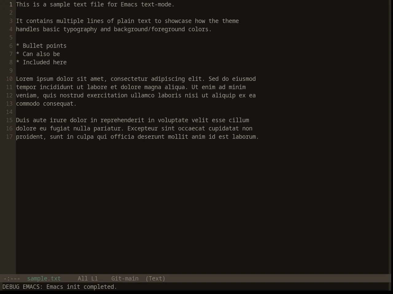 Base16 Embers Theme in text-mode