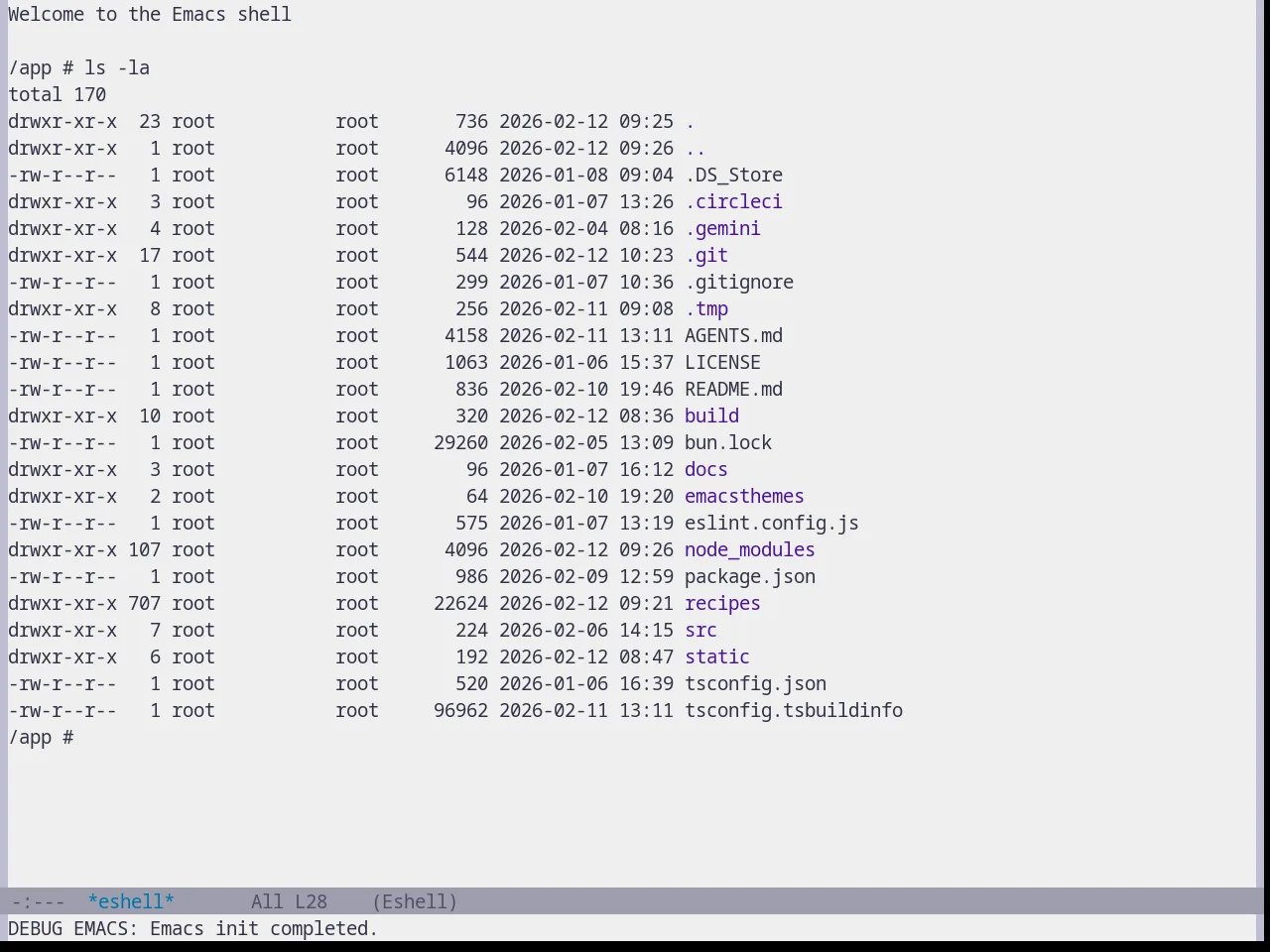 Base16 Emil Theme in eshell