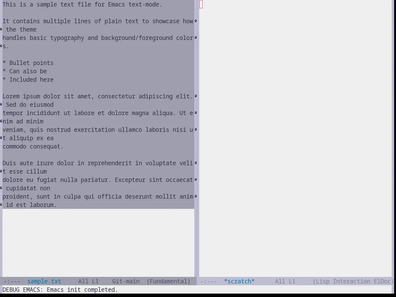 Base16 Emil Theme in fundamental-mode