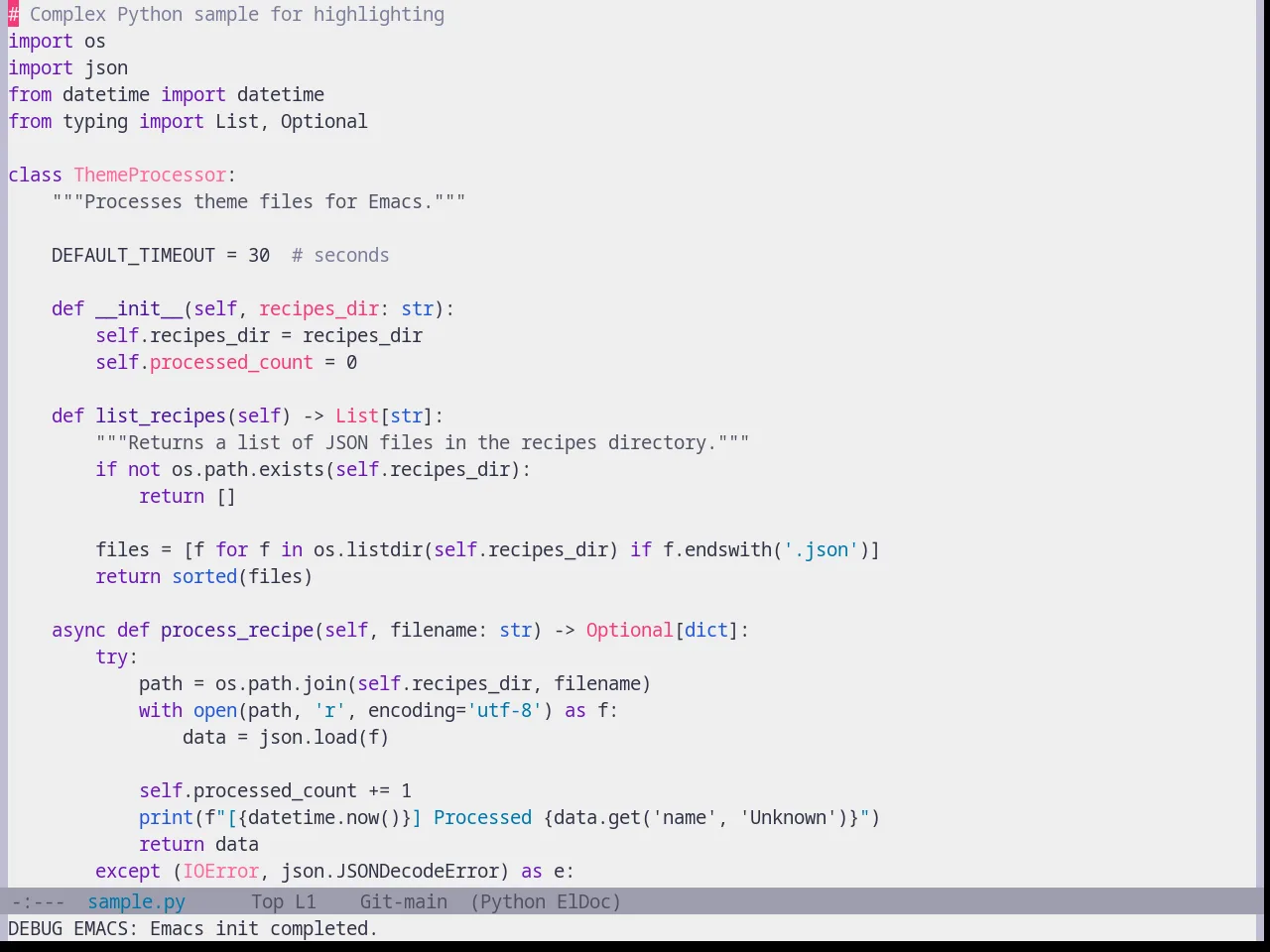 Base16 Emil Theme in python-mode