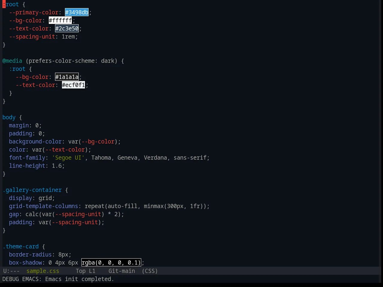 Base16 Equilibrium Dark Theme in css-mode