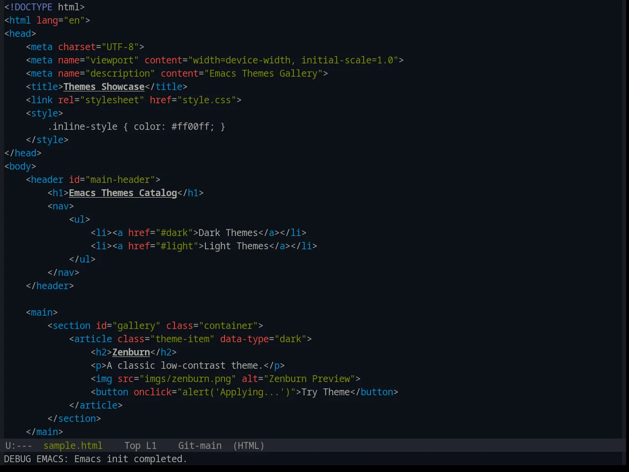 Base16 Equilibrium Dark Theme in html-mode