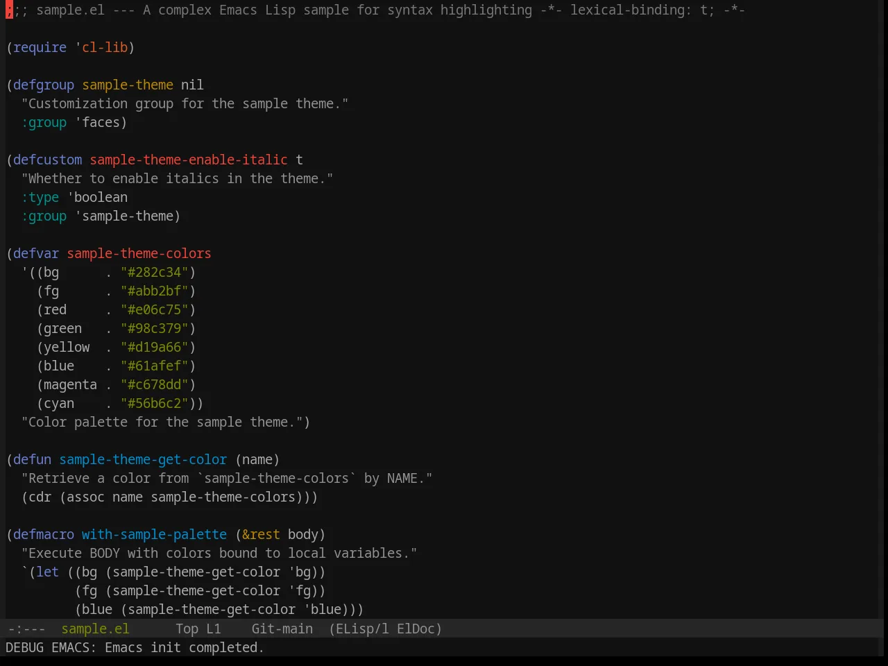Base16 Equilibrium Gray Dark Theme in emacs-lisp-mode