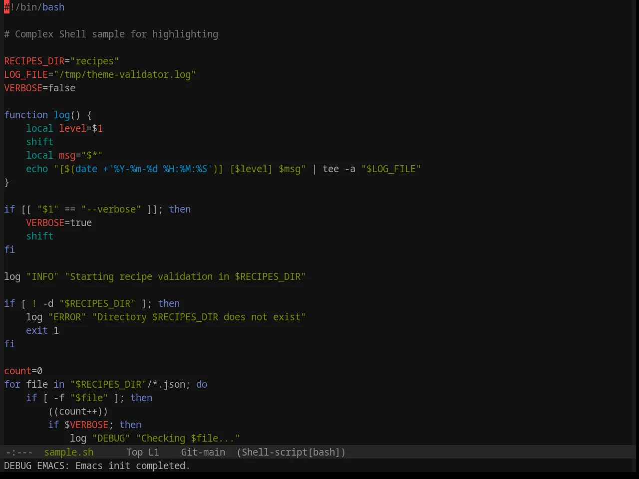 Base16 Equilibrium Gray Dark Theme in sh-mode