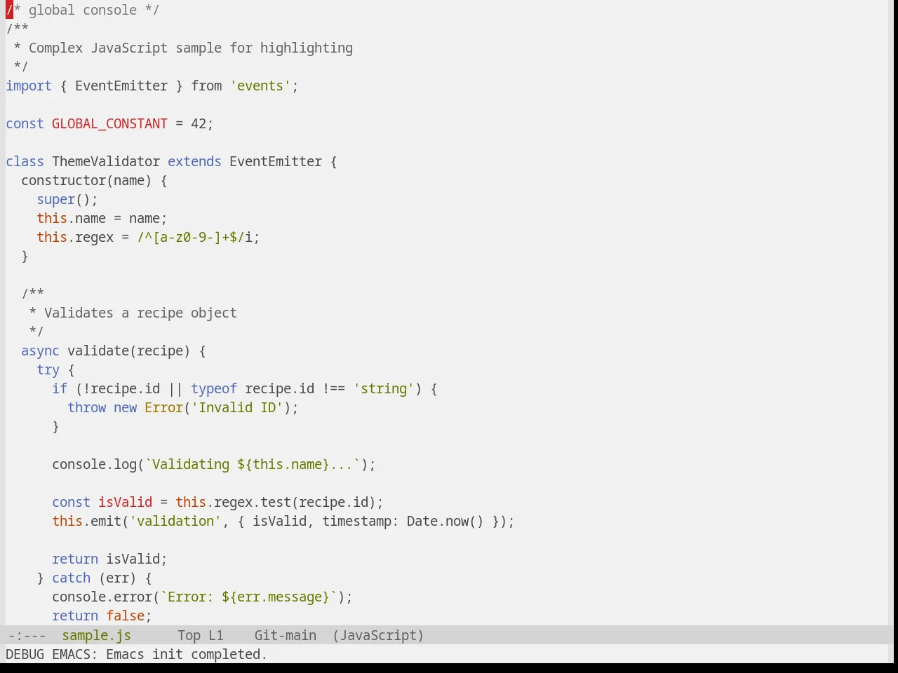 Base16 Equilibrium Gray Light Theme in javascript-mode