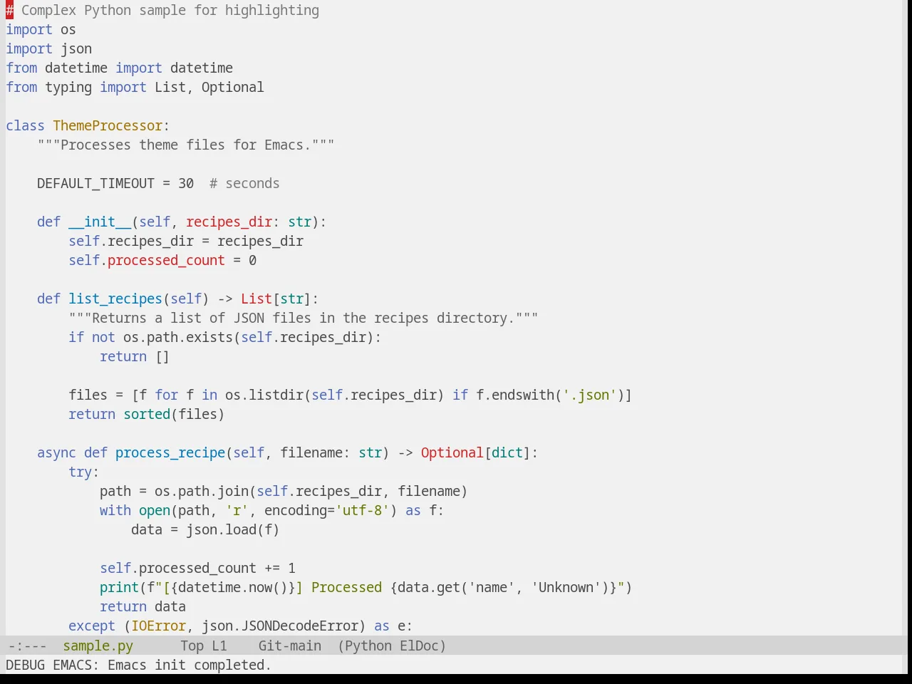 Base16 Equilibrium Gray Light Theme in python-mode