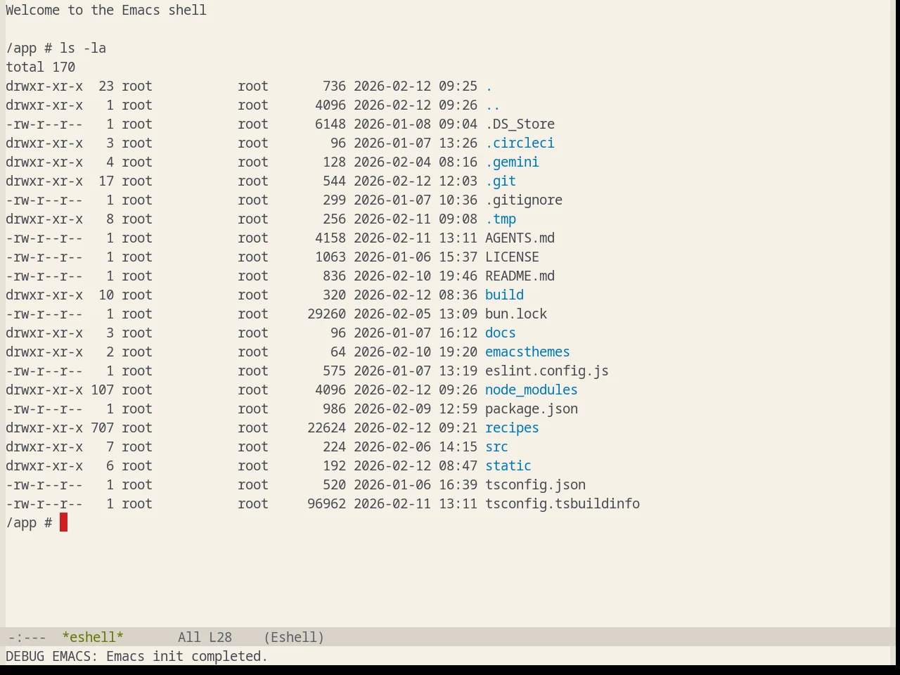 Base16 Equilibrium Light Theme in eshell