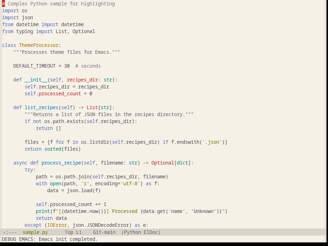Base16 Equilibrium Light Theme in python-mode