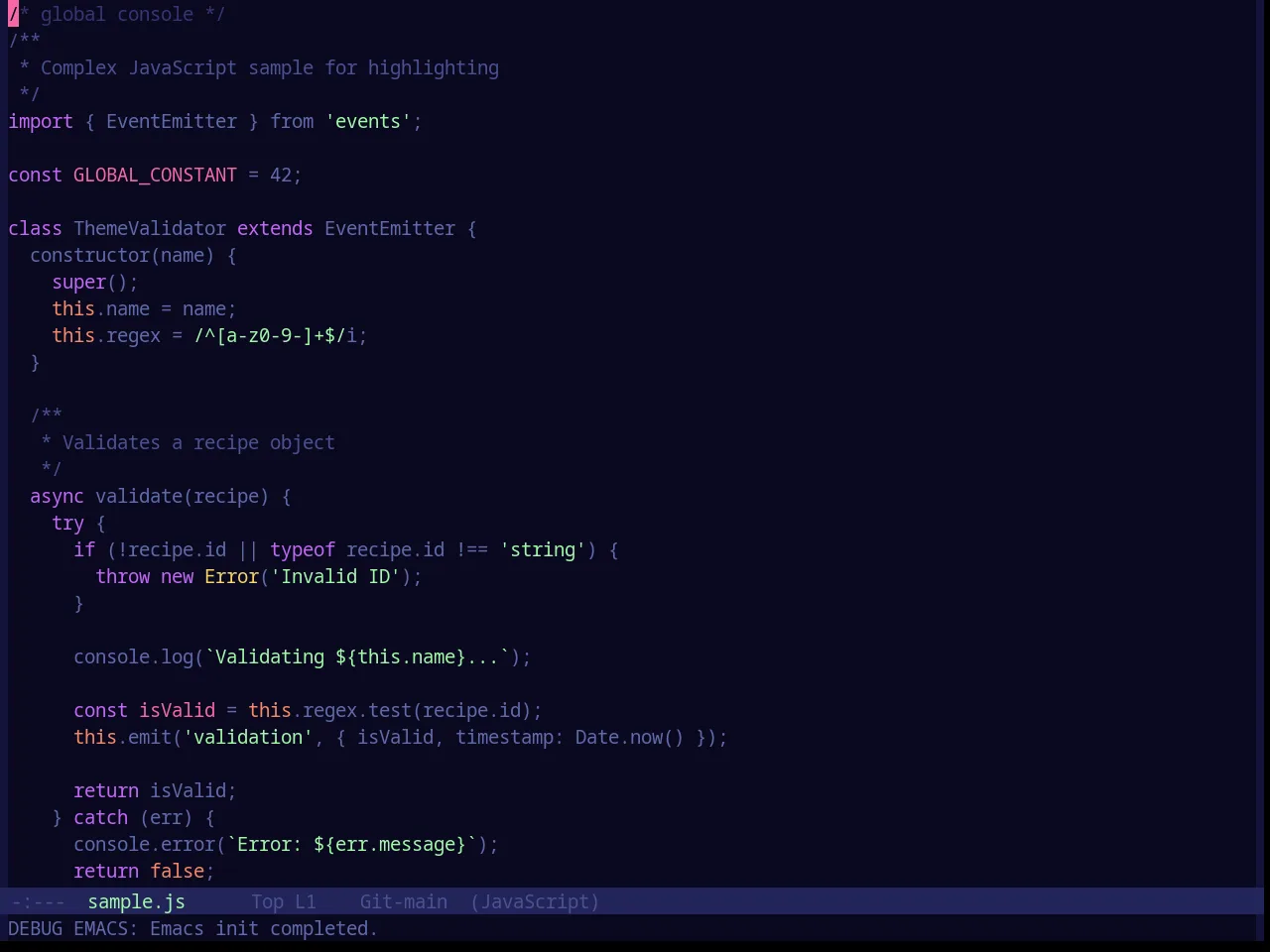 Base16 Eris Theme in javascript-mode