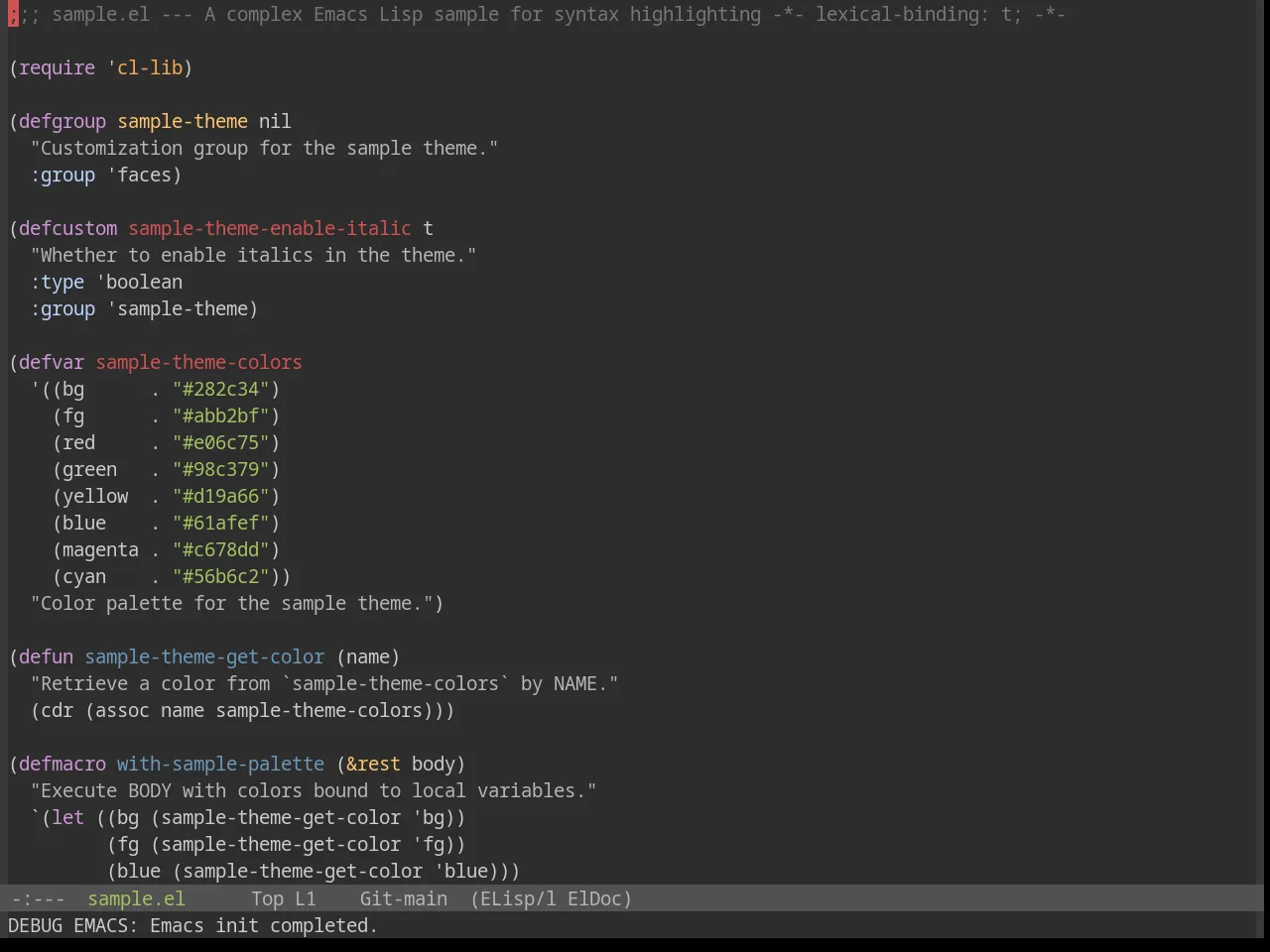 Base16 Espresso Theme in emacs-lisp-mode