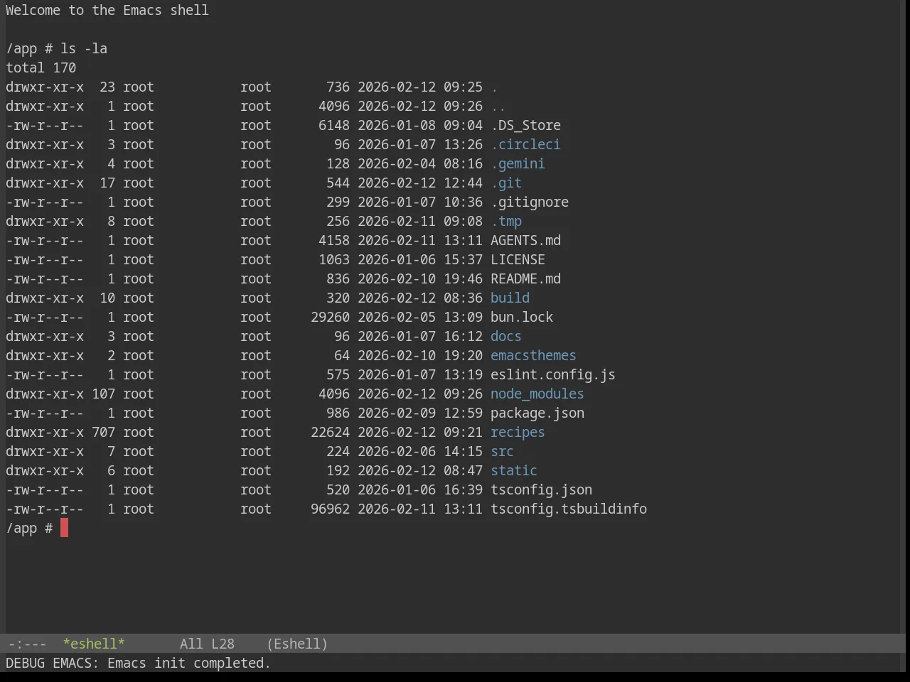 Base16 Espresso Theme in eshell