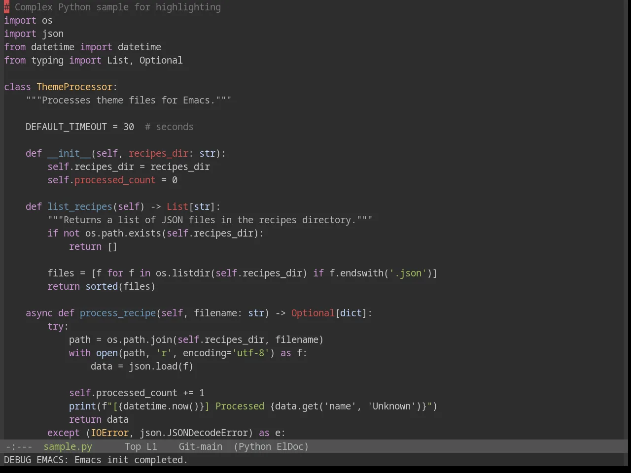 Base16 Espresso Theme in python-mode