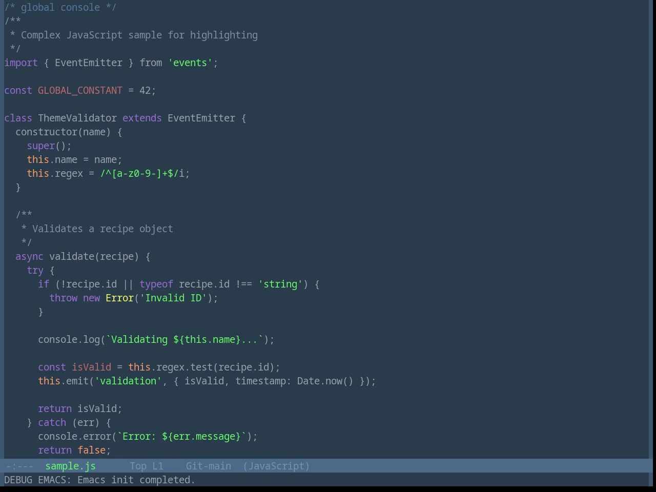 Base16 Eva Theme in javascript-mode