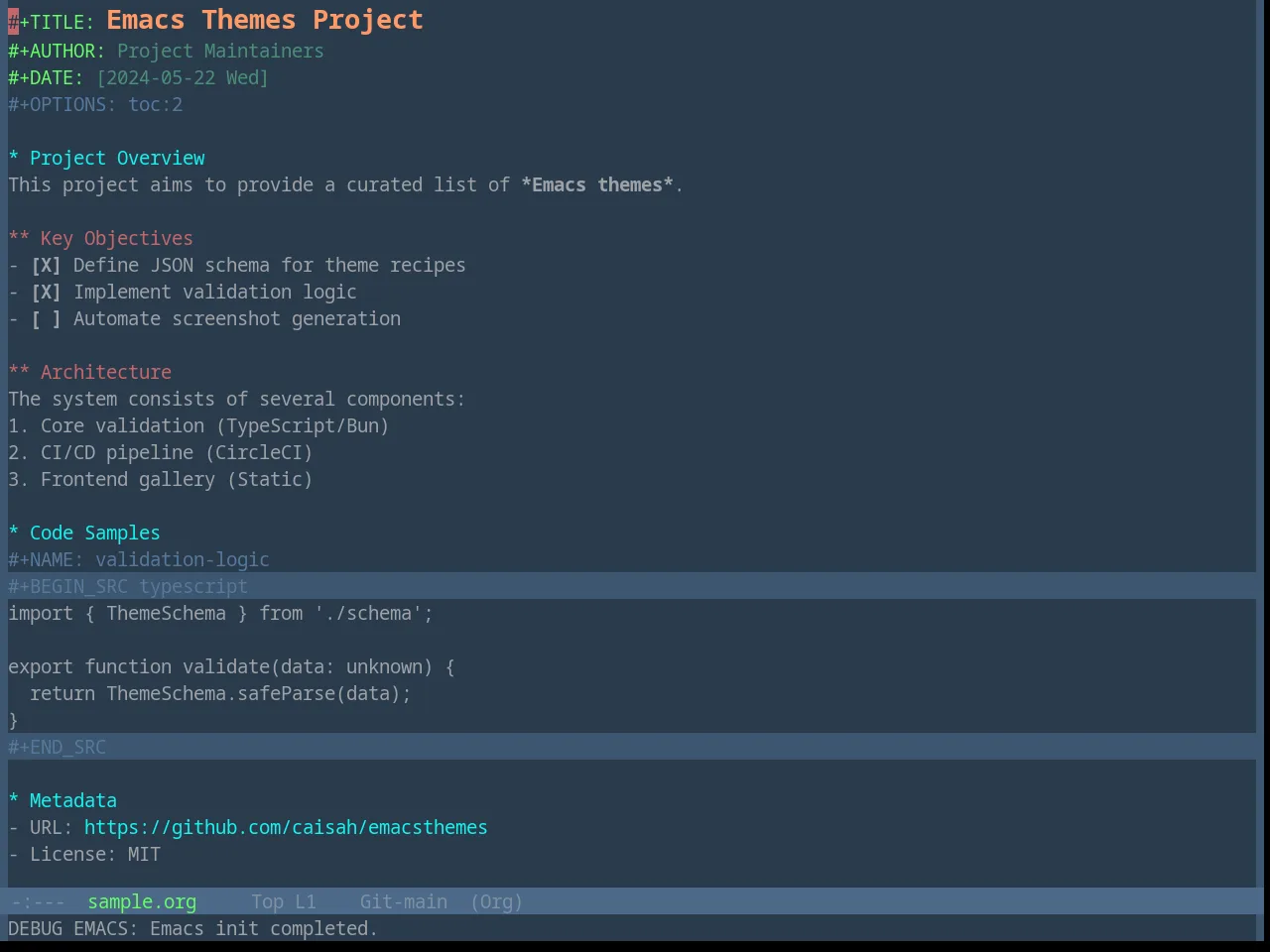 Base16 Eva Theme in org-mode