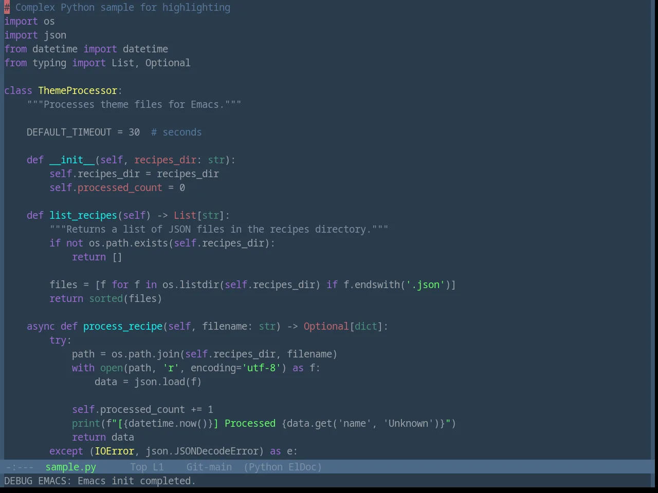 Base16 Eva Theme in python-mode