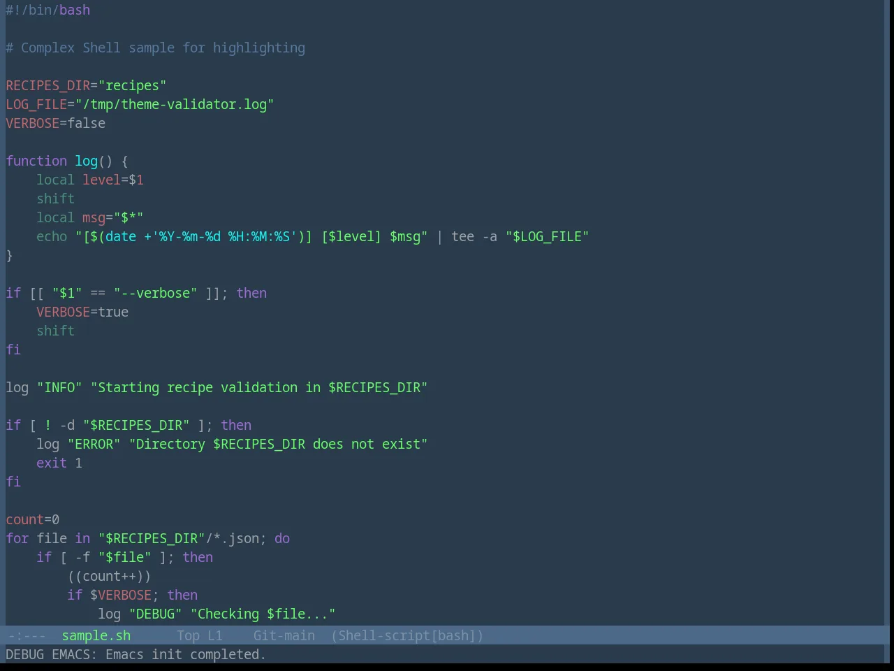 Base16 Eva Theme in sh-mode