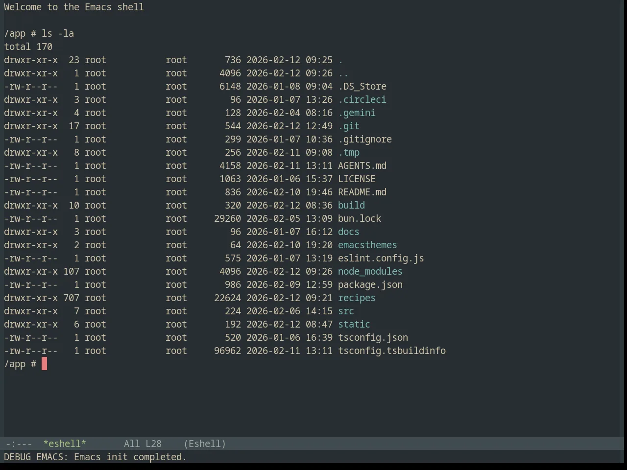 Base16 Everforest Dark Hard Theme in eshell