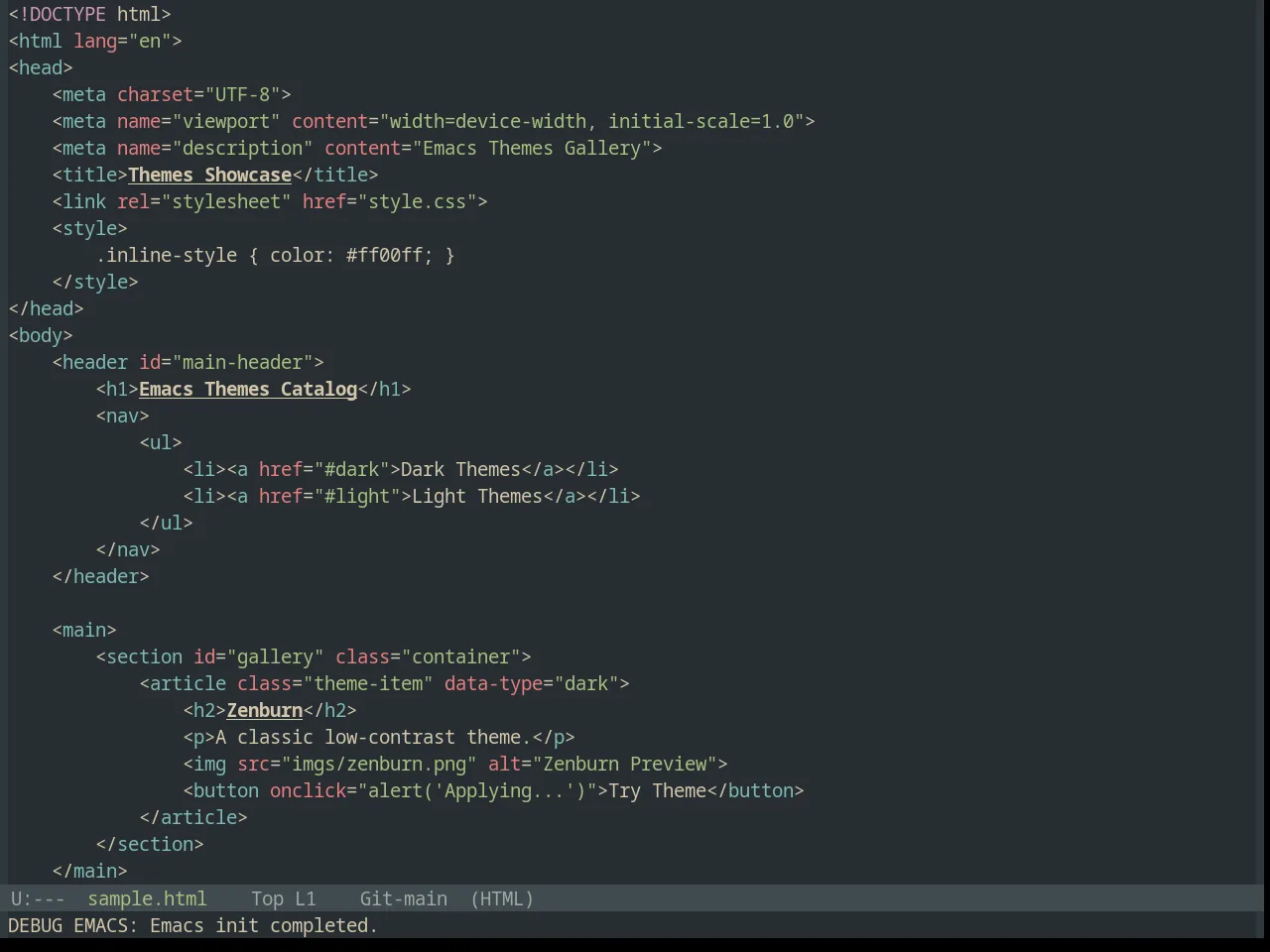 Base16 Everforest Dark Hard Theme in html-mode
