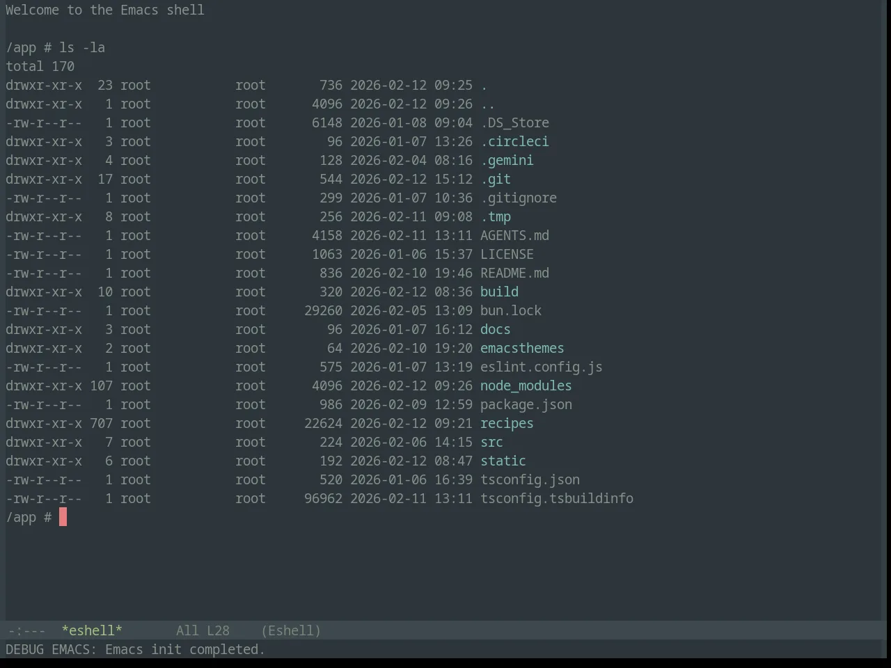 Base16 Everforest Dark Medium Theme in eshell