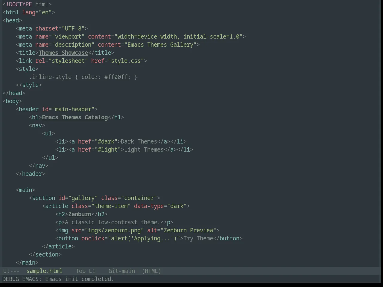 Base16 Everforest Dark Medium Theme in html-mode