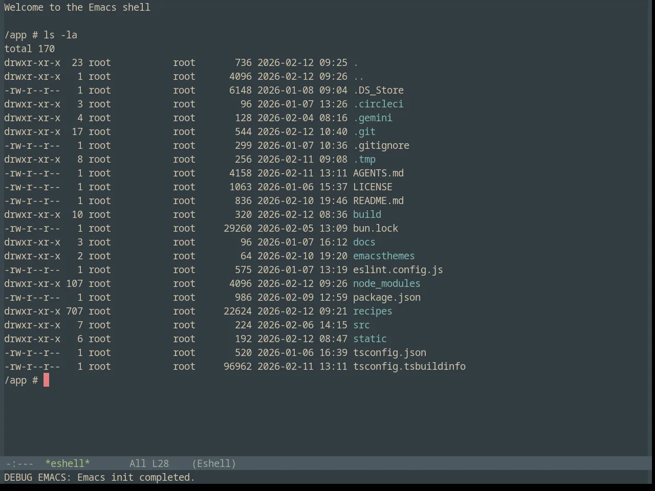 Base16 Everforest Dark Soft Theme in eshell