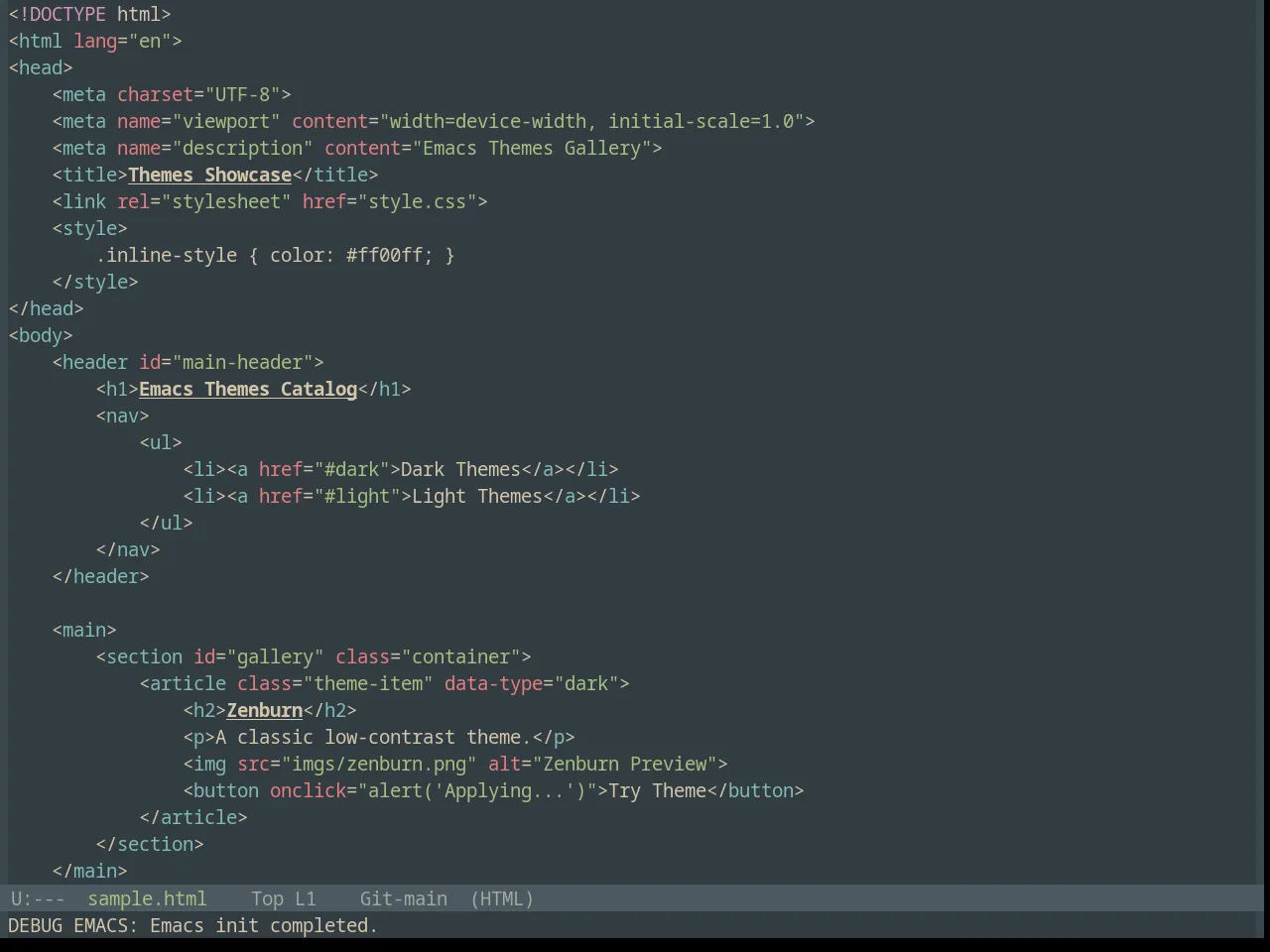 Base16 Everforest Dark Soft Theme in html-mode