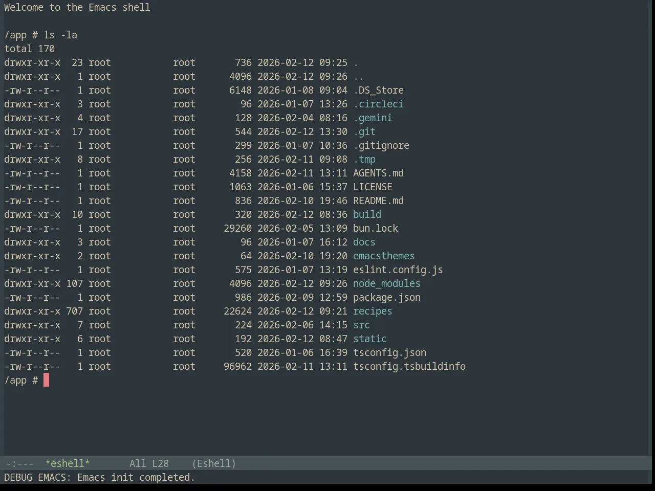 Base16 Everforest Theme in eshell