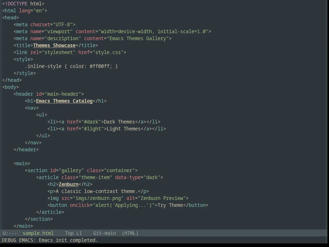 Base16 Everforest Theme in html-mode