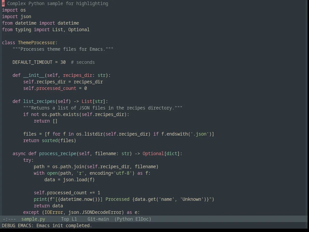 Base16 Everforest Theme in python-mode