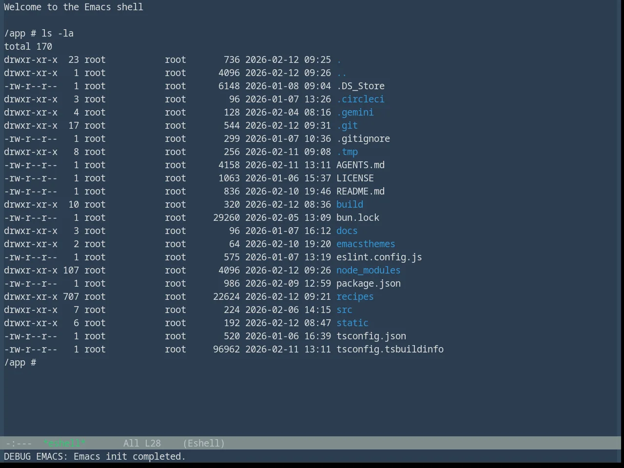 Base16 Flat Theme in eshell