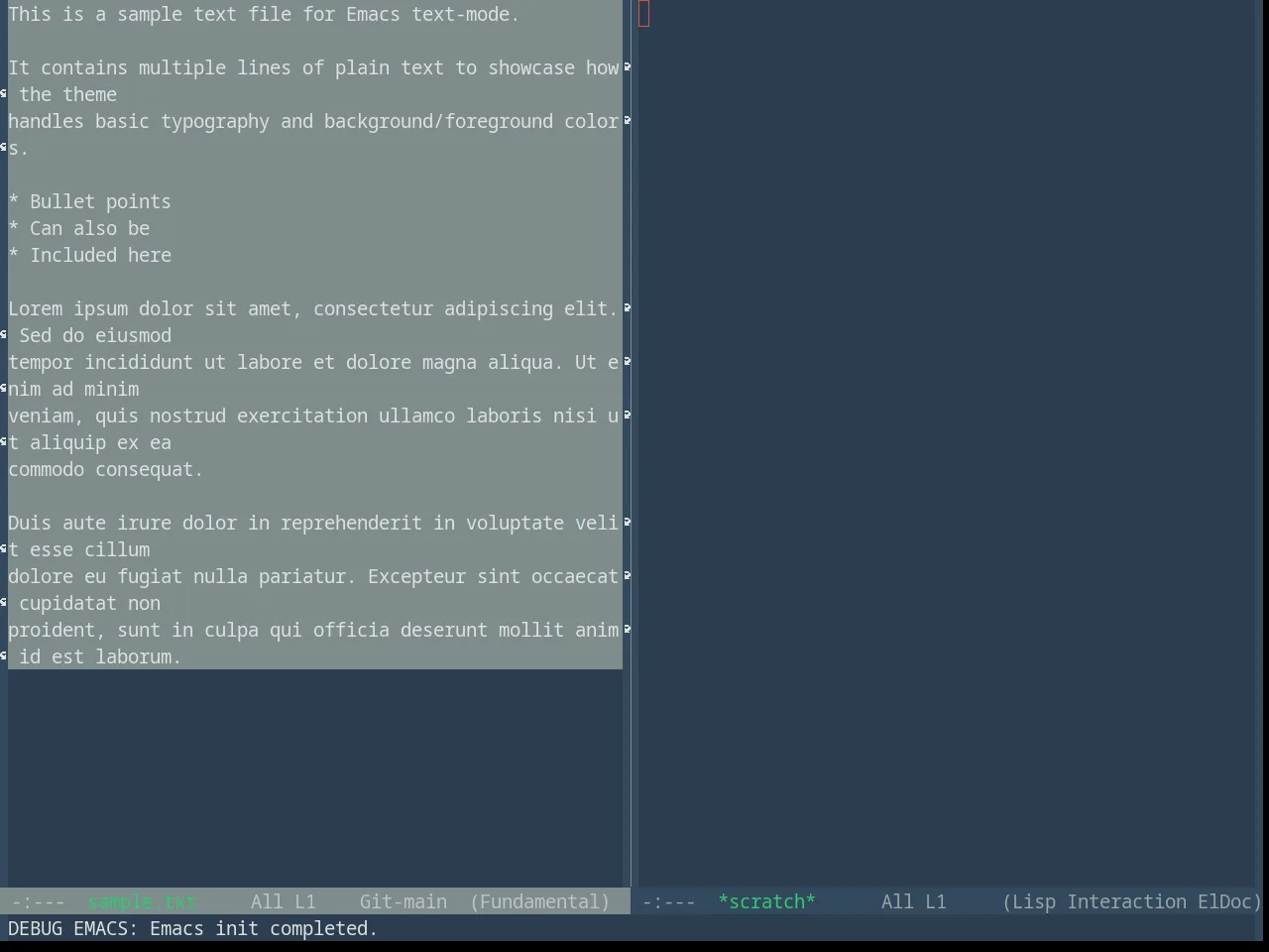 Base16 Flat Theme in fundamental-mode