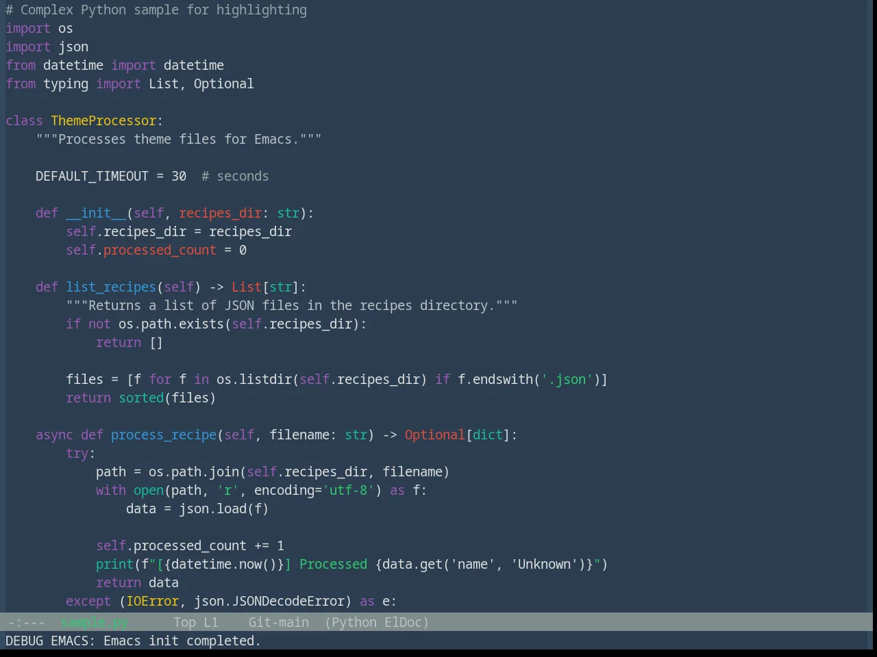 Base16 Flat Theme in python-mode