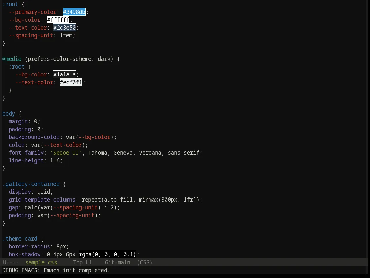 Base16 Flexoki Dark Theme in css-mode