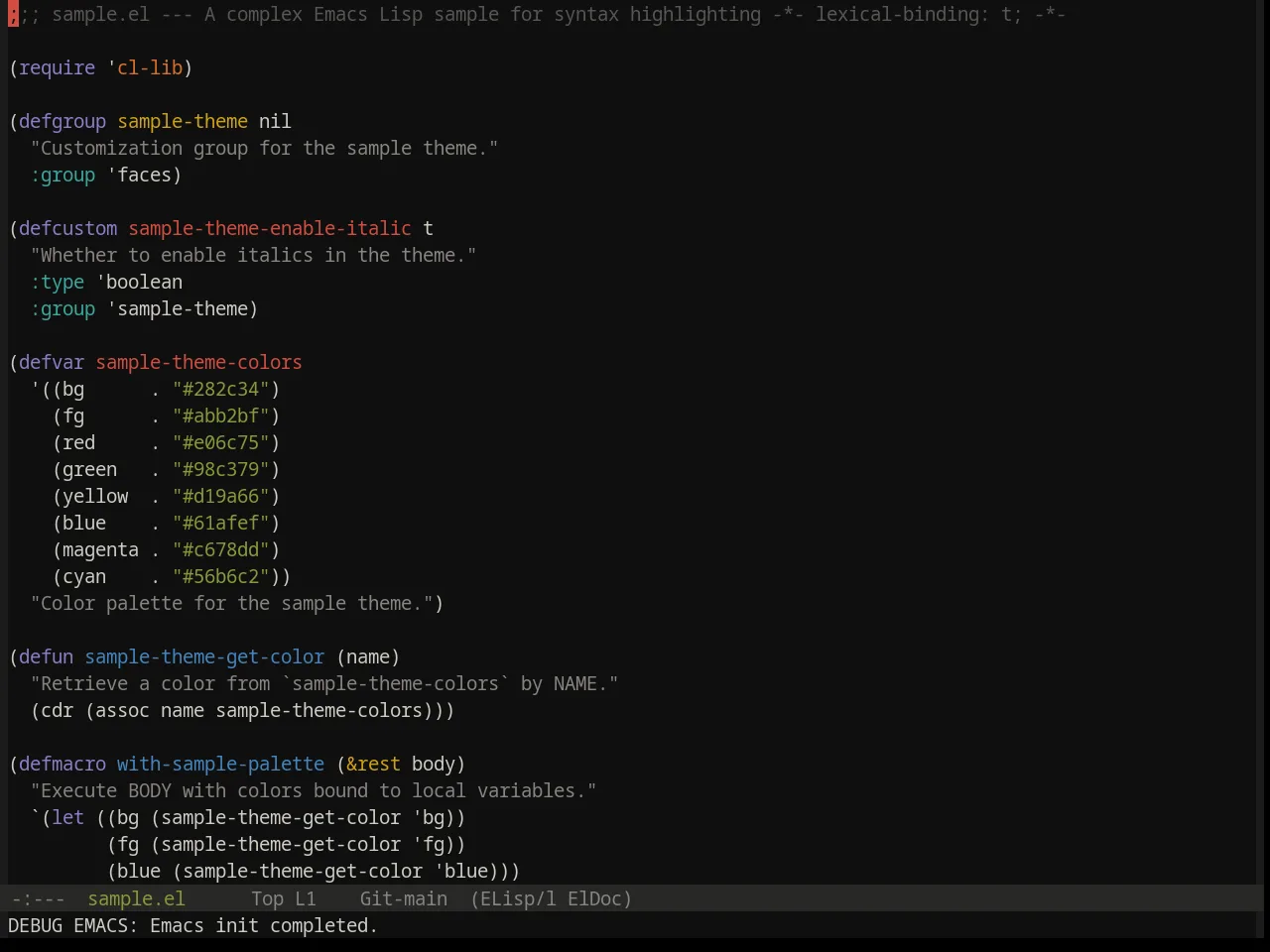 Base16 Flexoki Dark Theme in emacs-lisp-mode