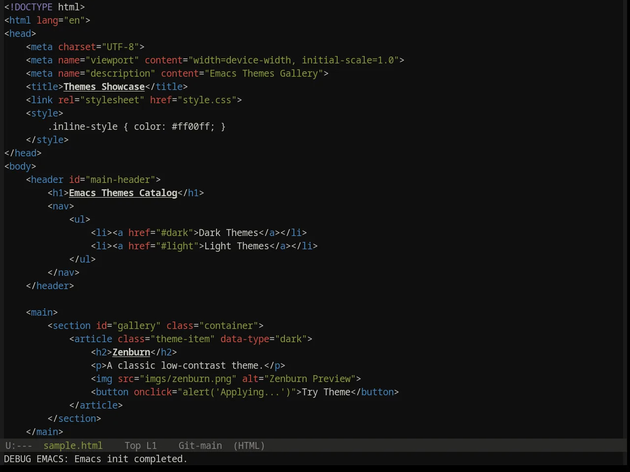Base16 Flexoki Dark Theme in html-mode