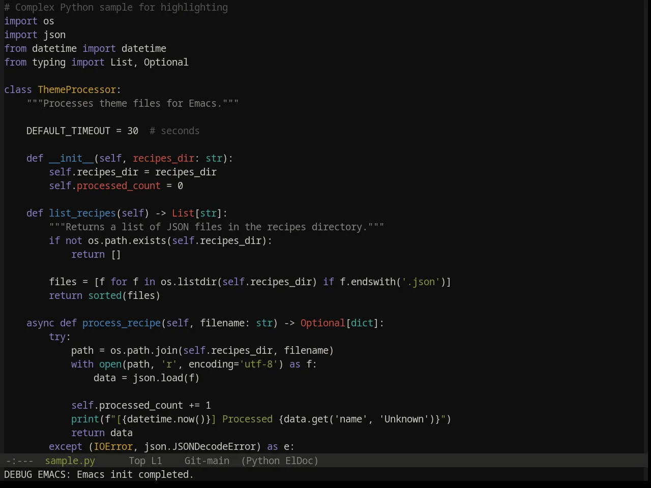 Base16 Flexoki Dark Theme in python-mode