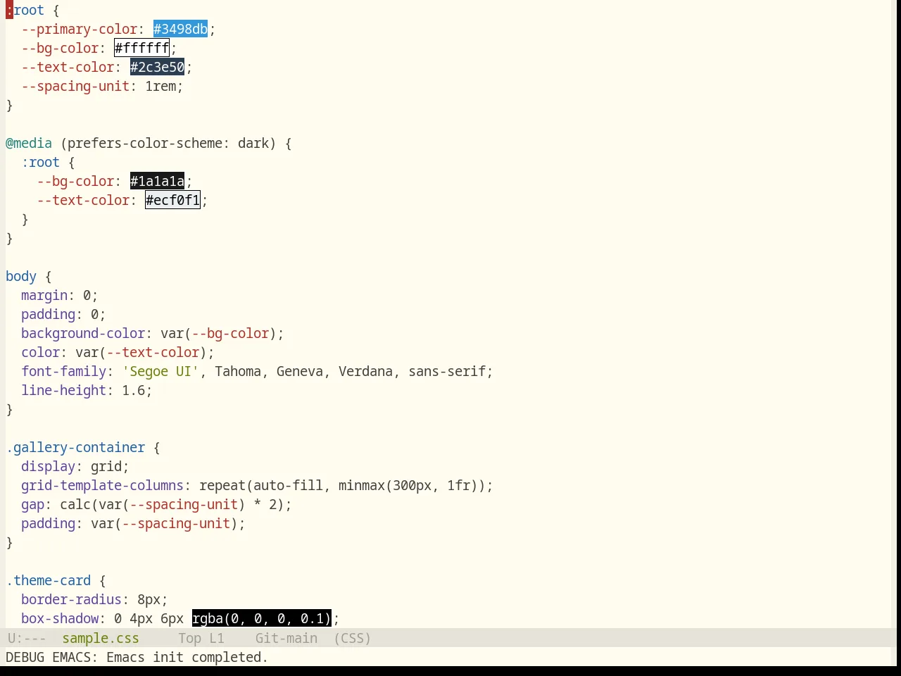 Base16 Flexoki Light Theme in css-mode