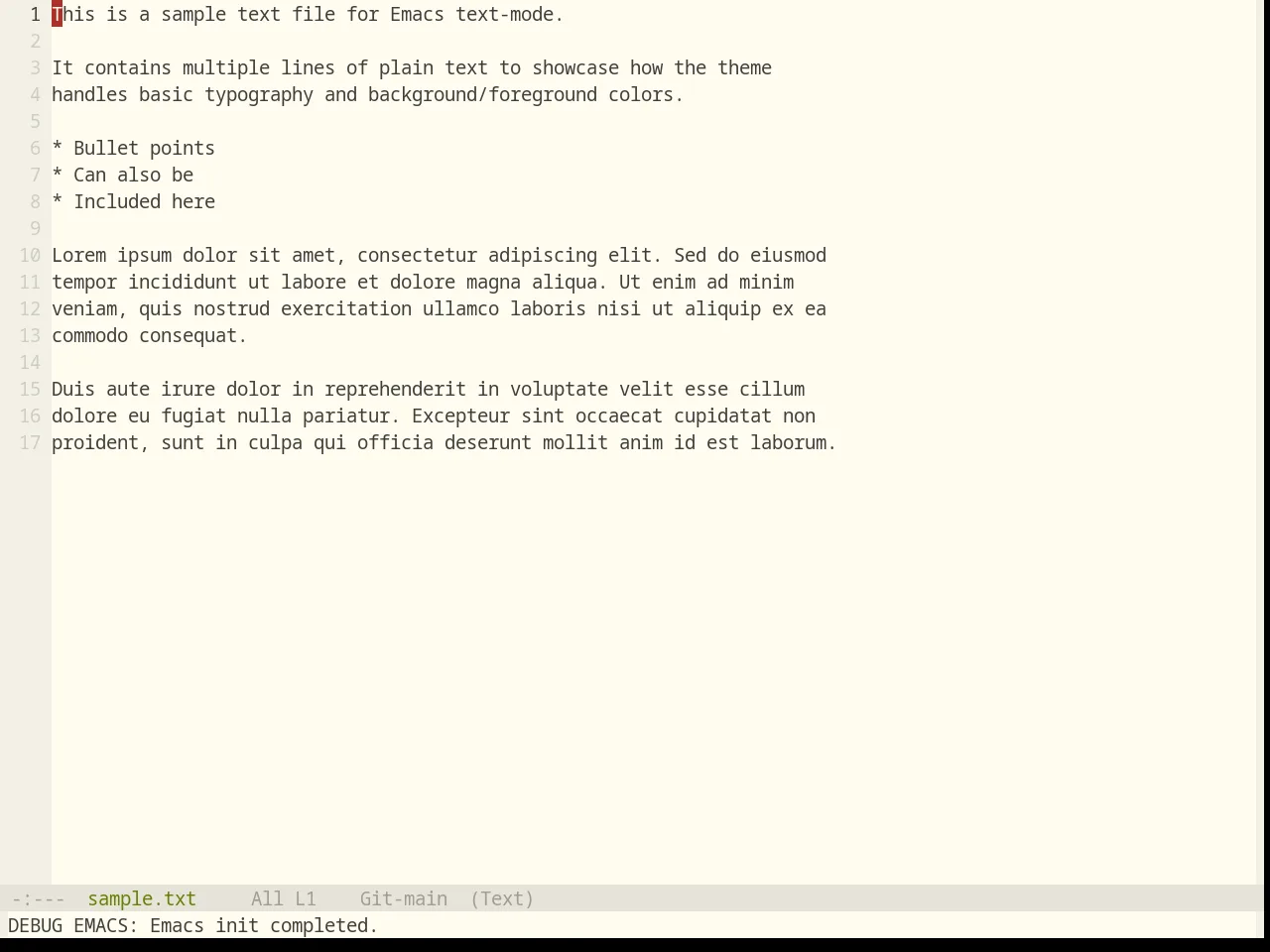 Base16 Flexoki Light Theme in text-mode